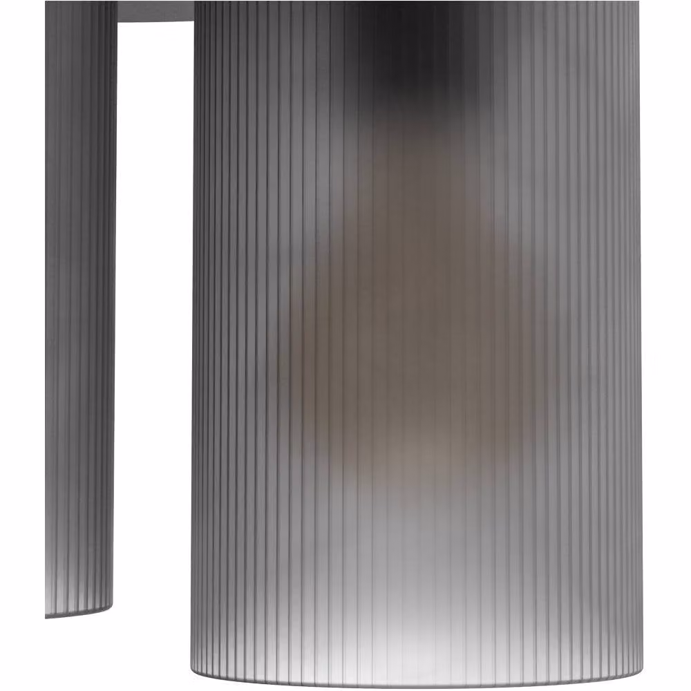 Loops Modern Black Metal and Glass Cylinder Ceiling Light – 3