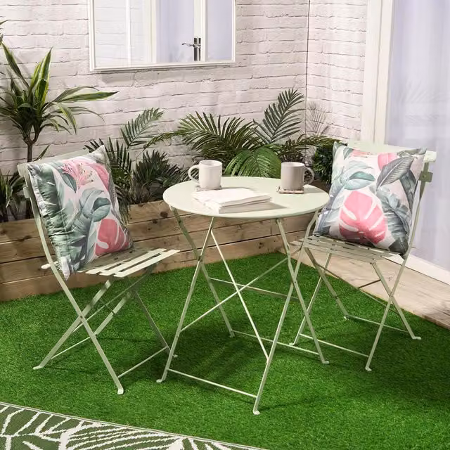 OHS Tropical Leaf Floral Outdoor Cushion Covers in Green