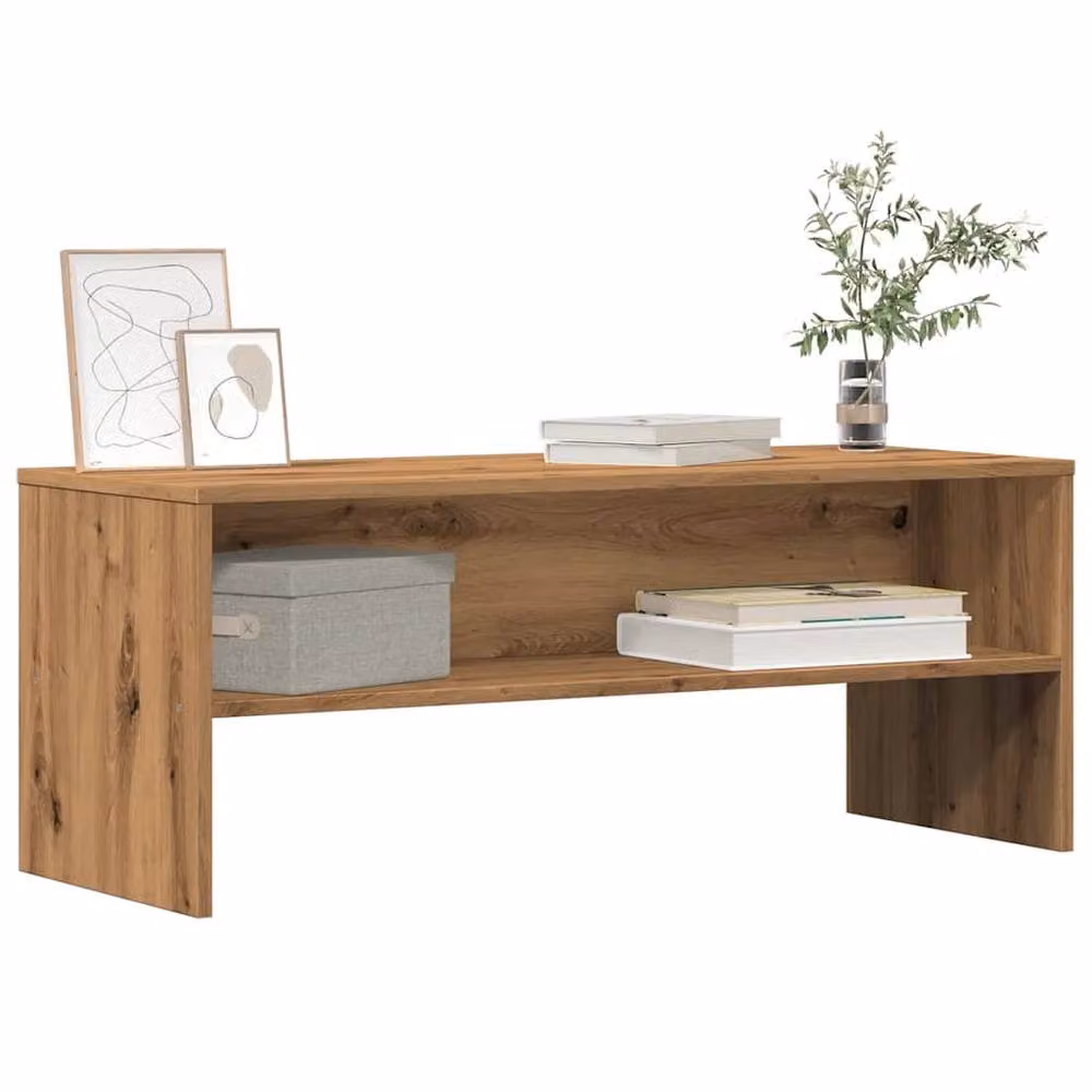 Berkfield Home Artisan Oak TV Cabinet in Brown, W/D/H: 100 x 40 x 40 cm – 3
