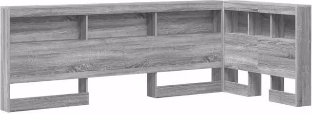Berkfield Home Grey Sonoma Storage Headboard with Integrated Shelf, Width: 90 cm
