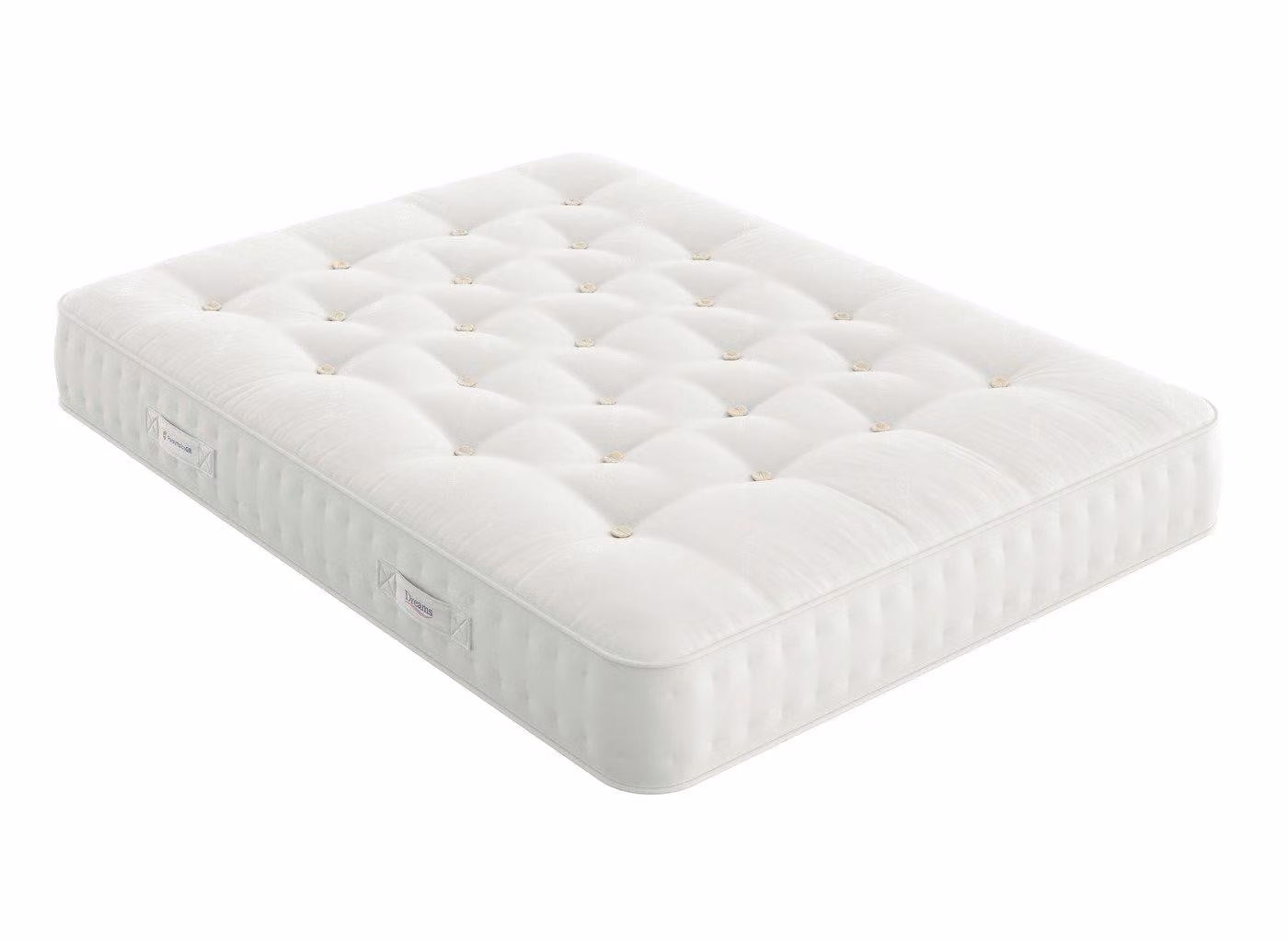 Dream Team Brookfield Medium Pocket Sprung Mattress in White with Wool and Antibacterial Properties