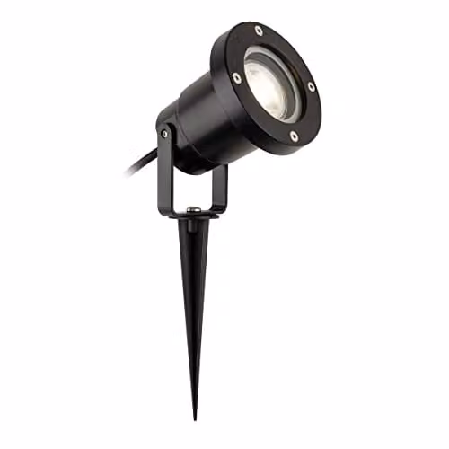 Netlighting Monza Black Outdoor Wall and Ground Spike Light, IP54, GU10