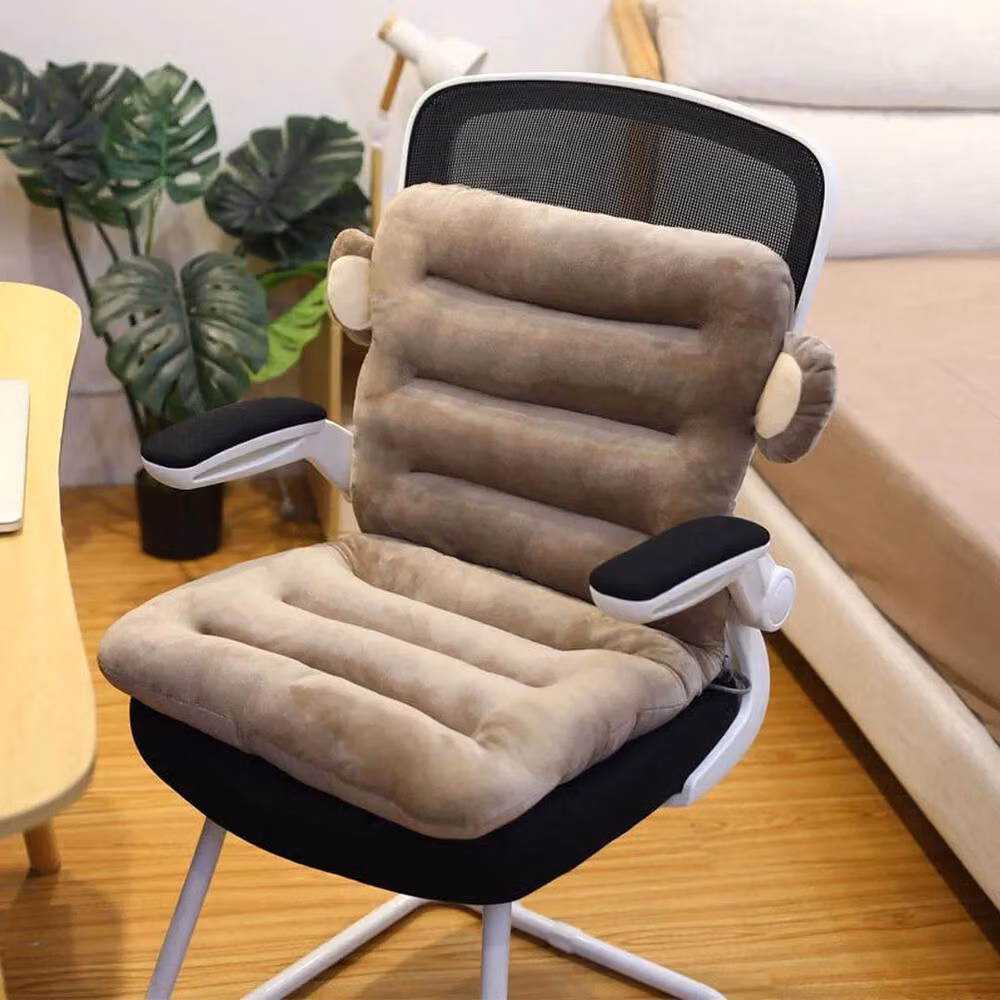 KORVIXA Brown Rectangular Garden Chair Cushion and Office Lounger Seat Pad, W: 122 cm x L: 183 cm – 2