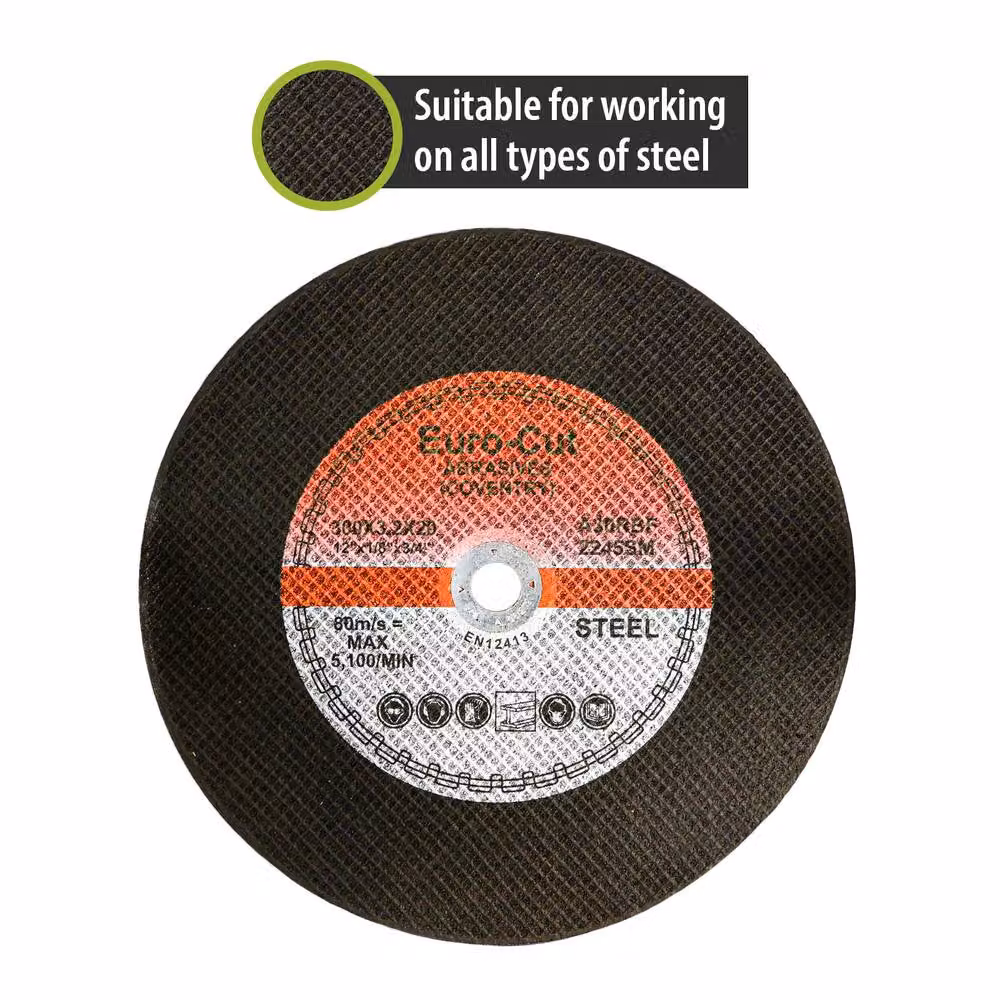 Pegdev Professional Metal Cutting Discs for Stihl Saws, 300mm, Black, Pack of 50 – 2