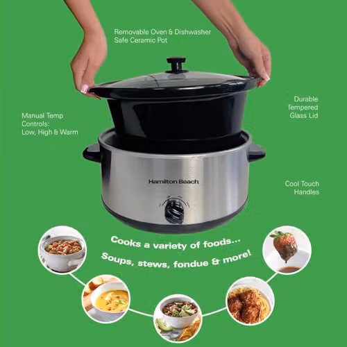 Hamilton Beach Comfort Cook 3.5L Slow Cooker in Silver, HBSC040S – 6
