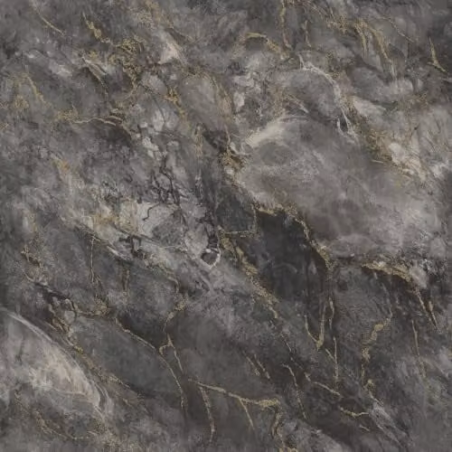 Belgravia Decor Abstract Marble Stone Effect Wallpaper in Black and Gold