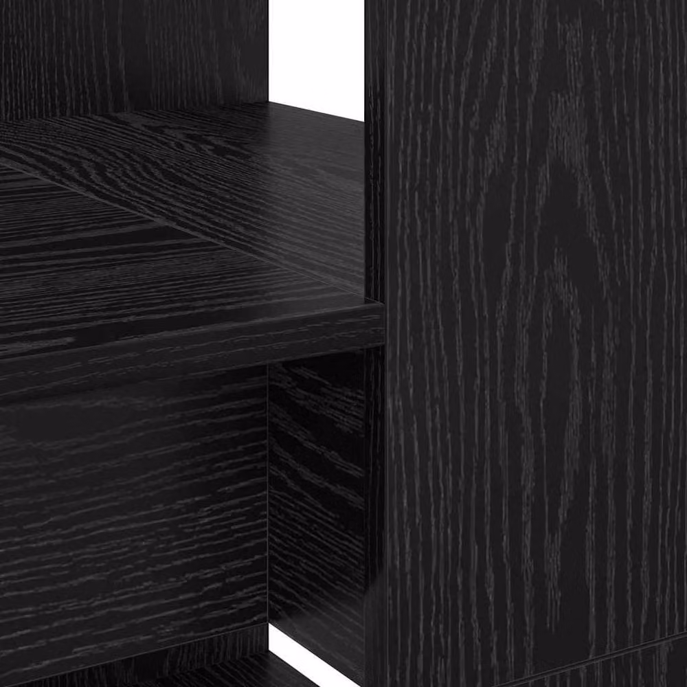 Berkfield Modern Writing Desk with Storage in Black Oak, W/D/H: 113 x 54 x 120 cm – 6