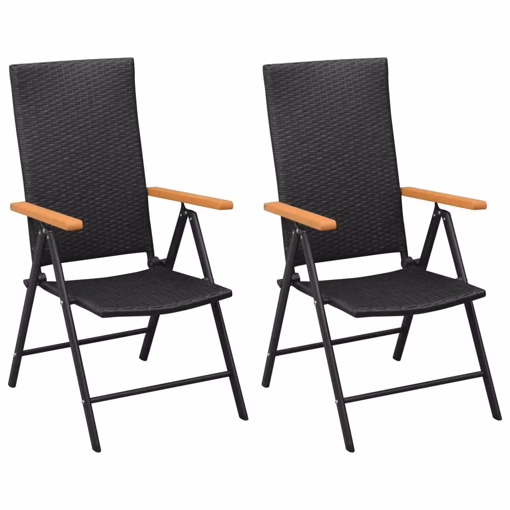 Berkfield Home 3 Piece Garden Dining Set in Black and Brown – 3