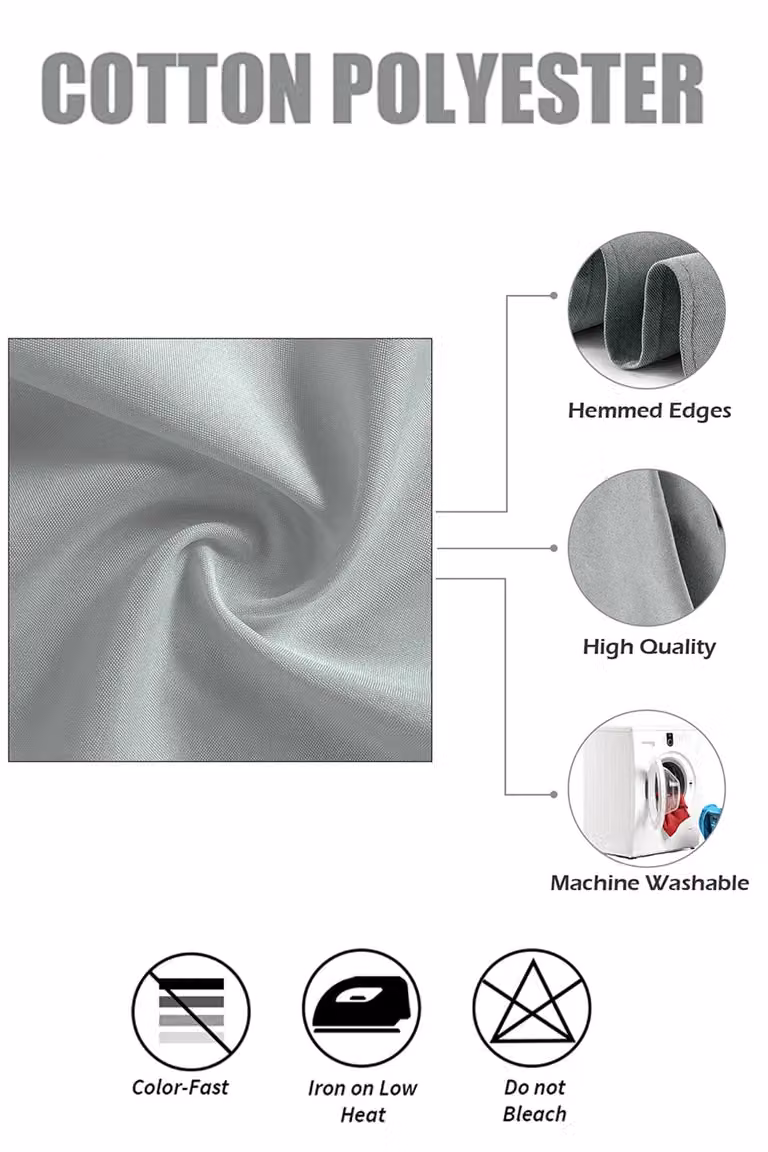 Neel Blue Reusable Polyester Table Napkins, 10-Piece Set in Silver, 20 Inch