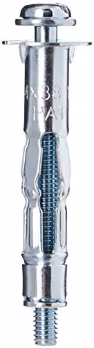 Rawlplug Interset Cavity Fixings and Screws, Silver, M4 x 40 mm (6 pieces)