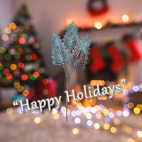 VFM e-Store Christmas Stem Leaves and Berries Decoration in Blue and Multicolour, W: 80 cm, H: 37 cm – 3