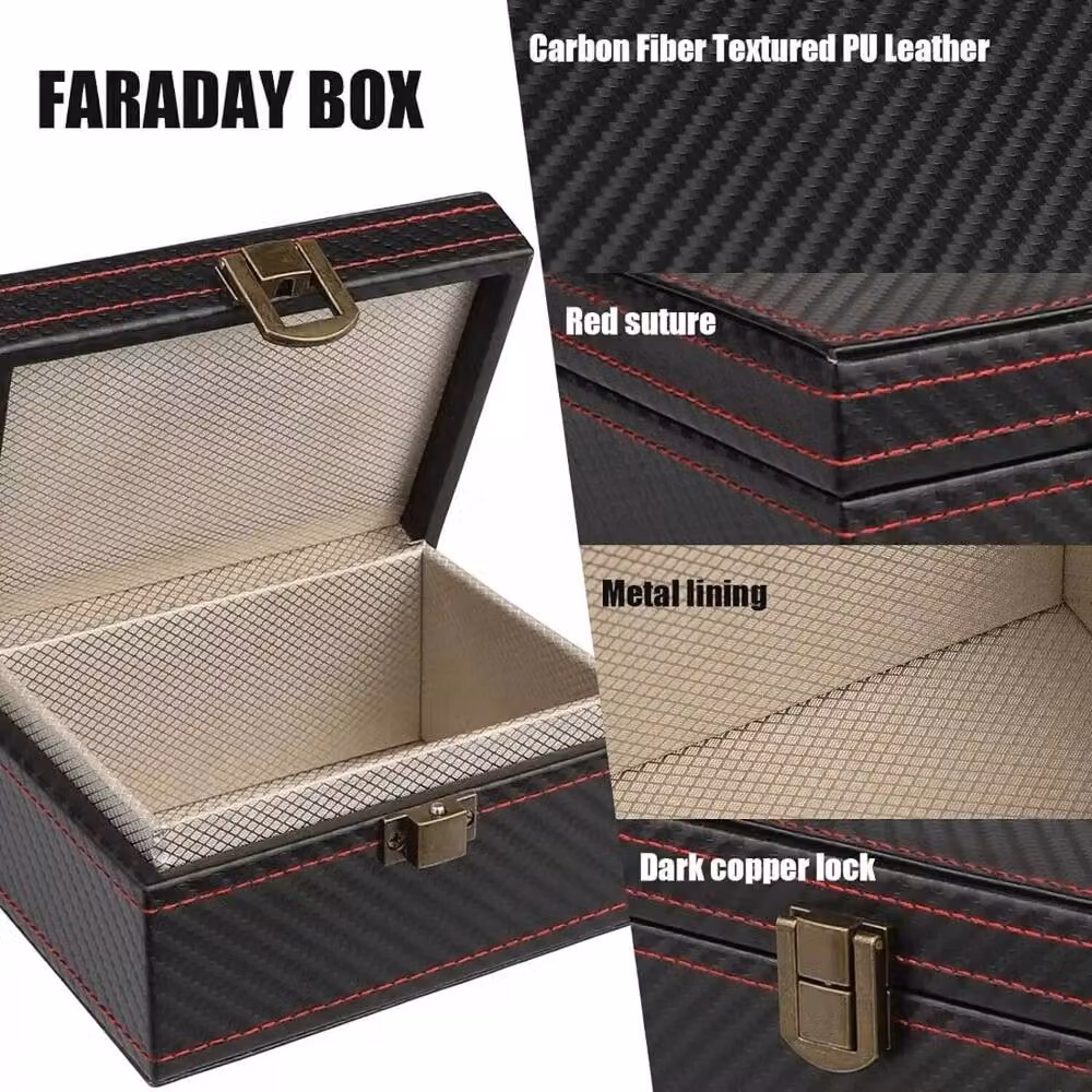 NESTLUNE Faraday Box and 2 RFID Blocking Pouches in Black – 4
