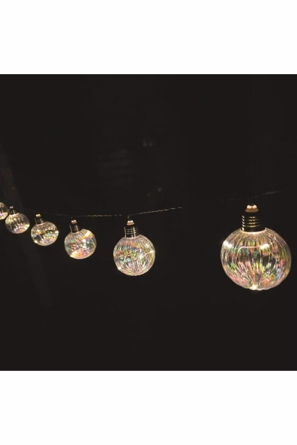 KDMD Warm White and Multicolour LED Rainbow Solar Sphere Lights, 3.8m – 2