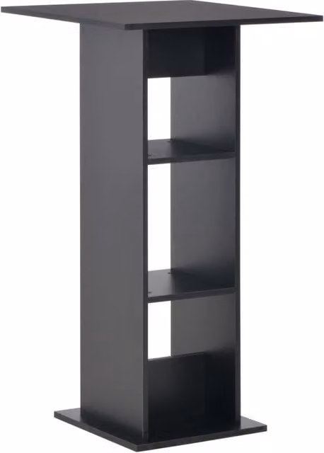 Berkfield Home Modern Black Matt Square Bar Table W/D/H: 60 x 60 x 110 cm