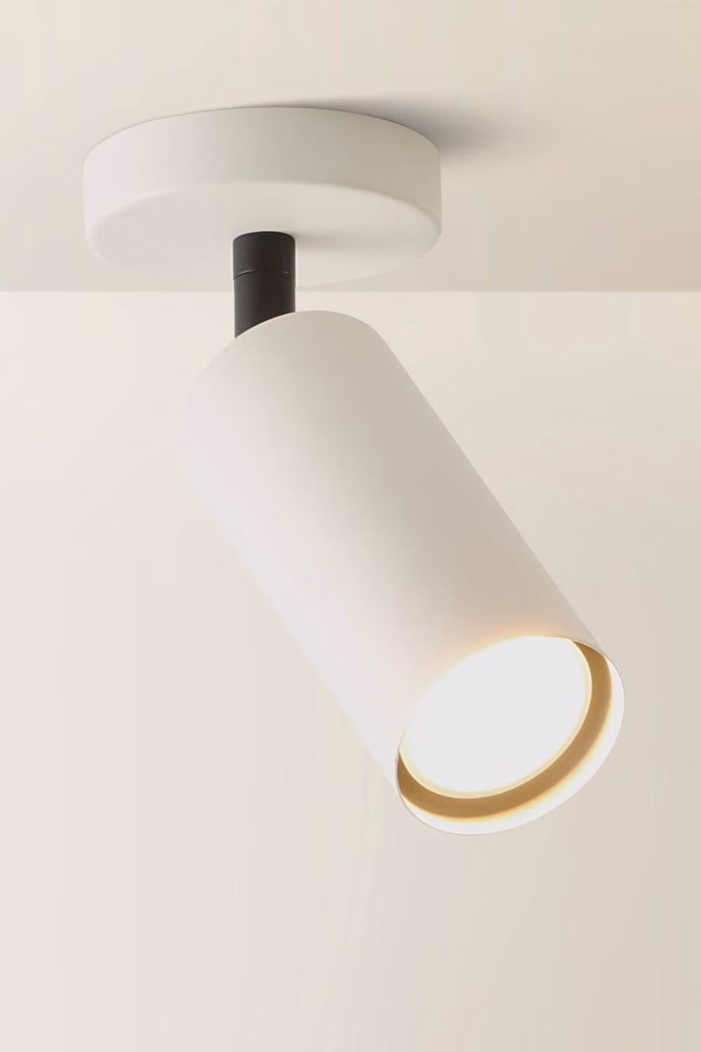 ValueLights Taylor Matte Beige Adjustable Cylinder Tube Ceiling Spotlight with Bulb – 2