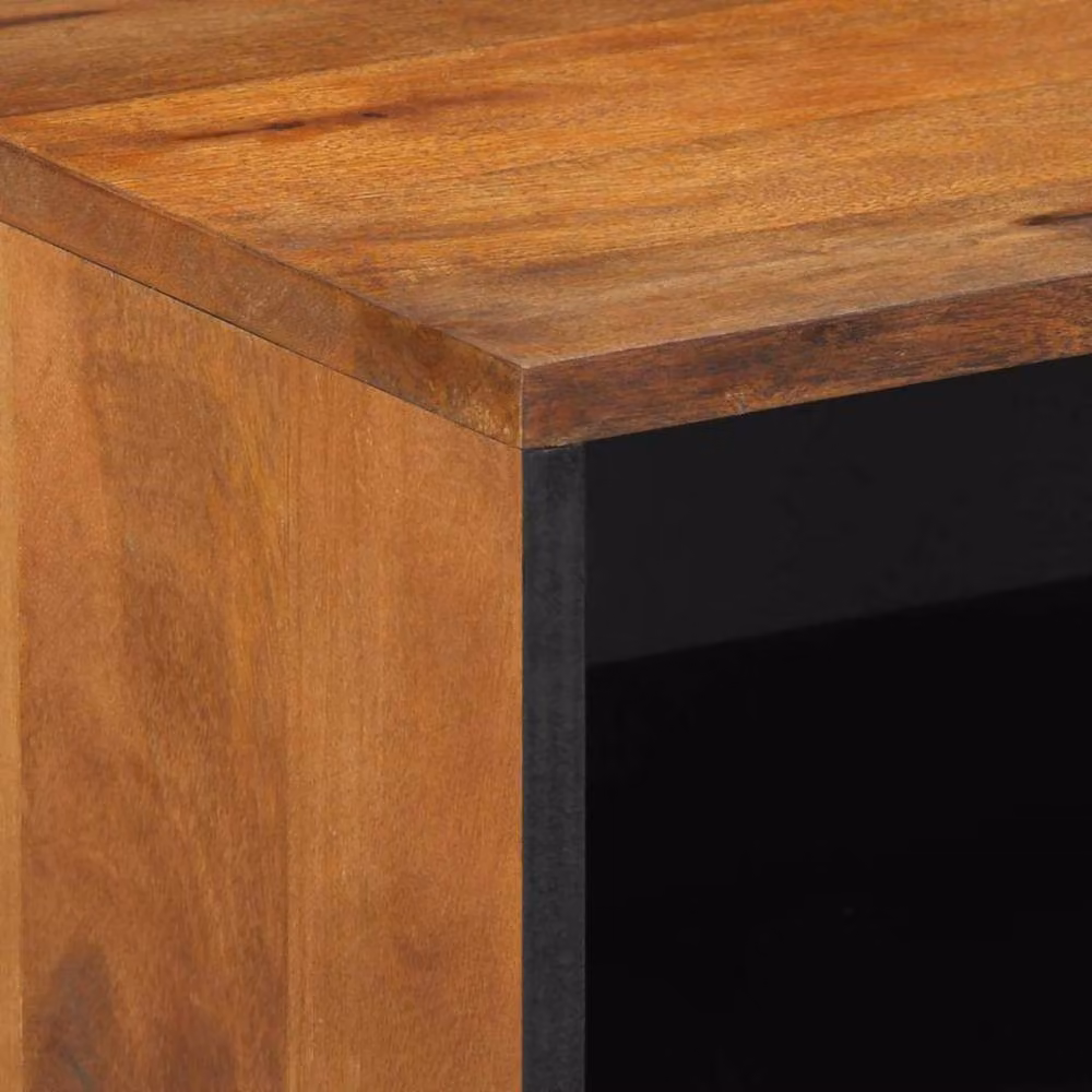 Berkfield Home Solid Mango Wood Bedside Cabinet, Brown, W/D/H: 50 x 33 x 60 cm – 5