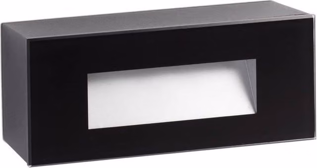 Netlighting Dart Recessed LED Wall Lamp in Matt Black with Warm White 3000K Light and IP65 Rating – 1