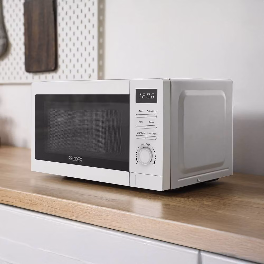 Prodex 20 Litre Solo Digital Countertop Microwave, 800W, White – 4