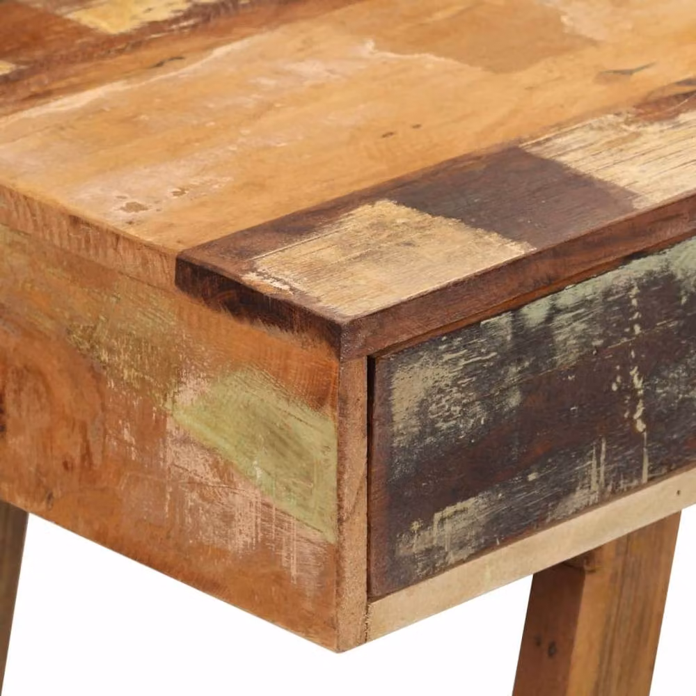 Berkfield Home Retro Writing Desk in Brown Solid Reclaimed Wood – 3