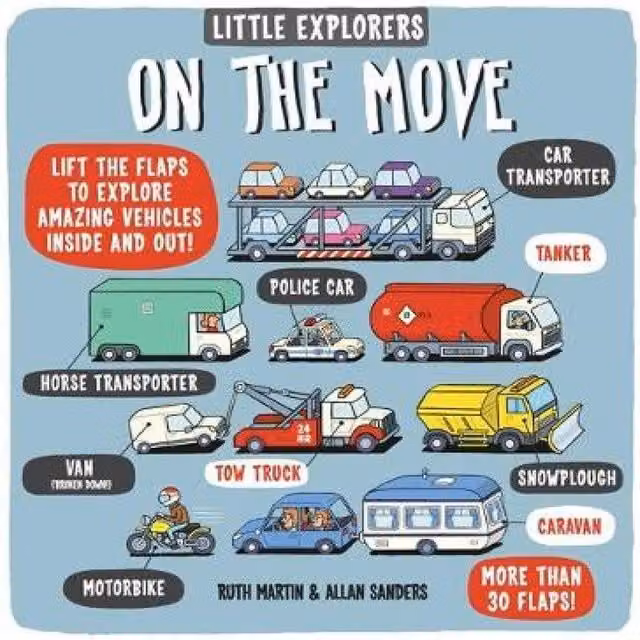 Ruth Martin Little Explorers: On the Move Board Book, Multicolour