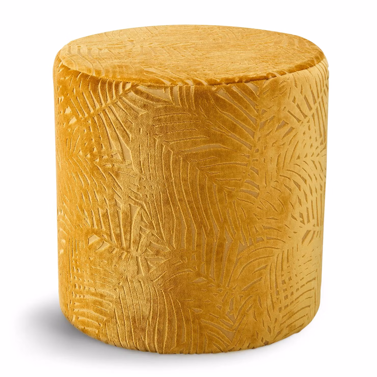Beautify Velvet Yellow Cube Footstool and Ottoman for Living Room or Bedroom, W/D/H: 42 x 42 x 40 cm – 2