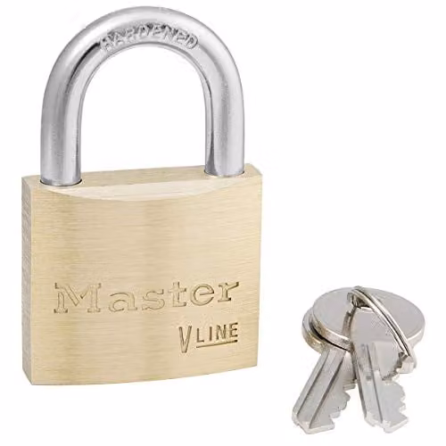Master Lock V Line Brass 40mm Padlock in Gold – 1