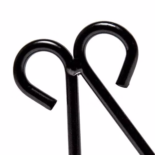 Primrose Black Curved Design Hanging Basket Bracket Hook for Outdoor Wall 28cm – 2