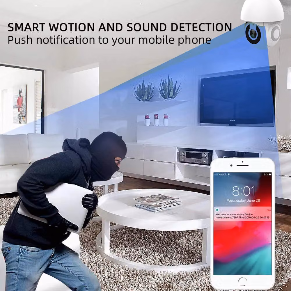 ENER-J Smart WiFi Outdoor Dome Security Camera, 2K 3MP Pan-Tilt with Night Vision and 2-Way Audio, White – 2