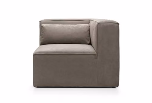 Abakus Direct Modular L-Shaped Corner Sofa Unit in Brown Cord Fabric, W/D/H: 94 x 94 x 73 cm – 1