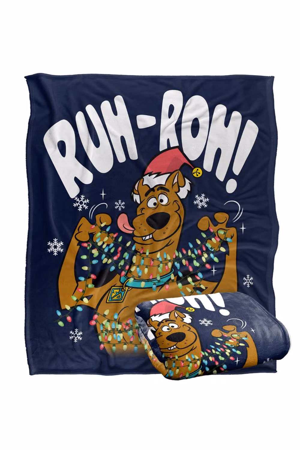 Warner Bros. Scooby Doo Christmas Lights Ruh Roh Silky Touch Super Soft Fleece Throw Blanket, Multicolour, W: 152 cm, D: 127 cm – 7