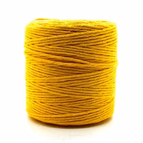 SolaDirect Premium Yellow Macrame Cord, 300 m of 2 mm Thick Natural Cotton Thread Yarn for DIY Crafts and Home Decoration