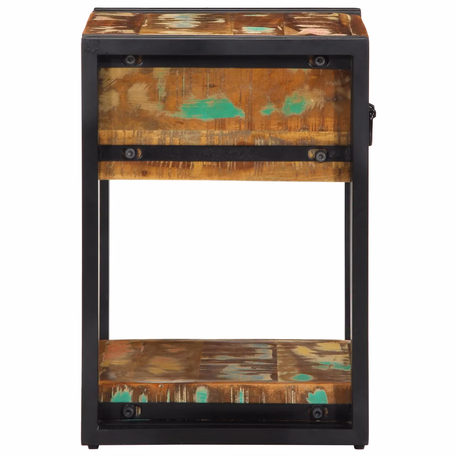 Berkfield Home Set of 2 Reclaimed Solid Wood Bedside Cabinets in Brown, W/D/H: 40 x 35 x 50 cm – 5