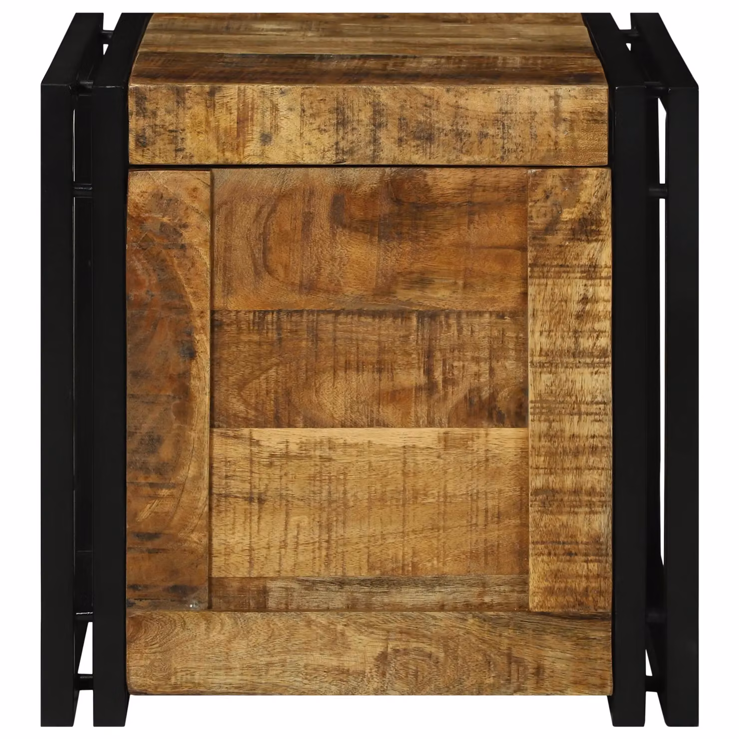 Berkfield Home Rustic Brown Solid Mango Wood Storage Box W/D/H: 40 x 40 x 40 cm – 4