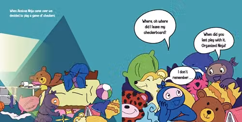 Organized Ninja: A Children’s Book About Organisation and Overcoming Messy Habits by Grow Grit Press LLC, Multicolour, 21.59 x 21.59 cm