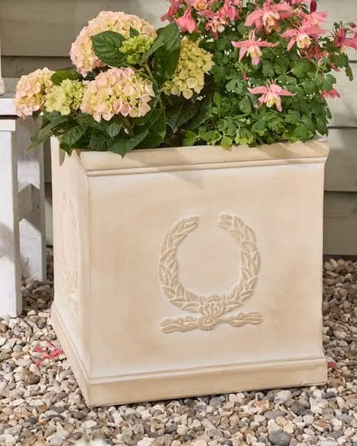Dibor Beige X-L Fibreclay Outdoor Garden Planter Pot – 1