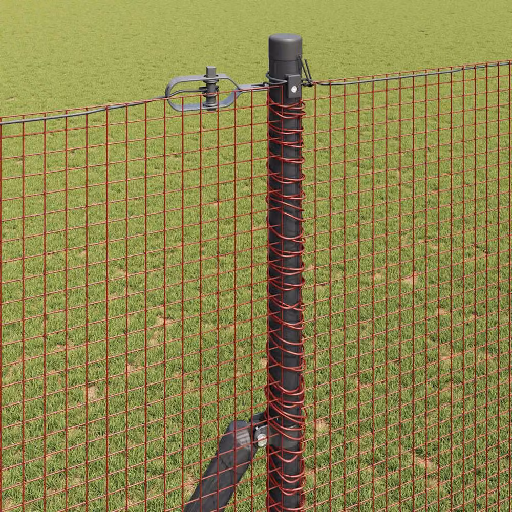 Berkfield Home Versatile Welded Wire Fence, Red Steel, W: 1.5 m, L: 25 m – 3