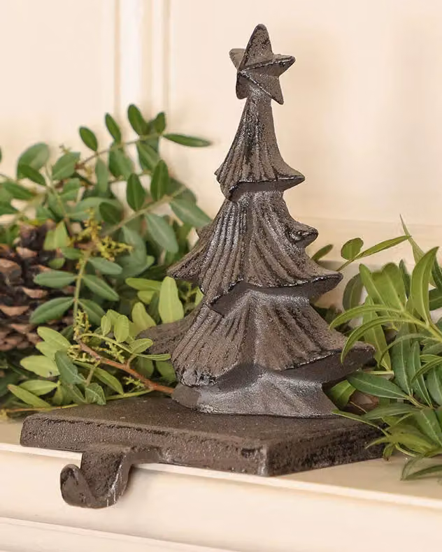 Dibor Set of 2 Brown Metal 3D Christmas Tree Stocking Holders – 4