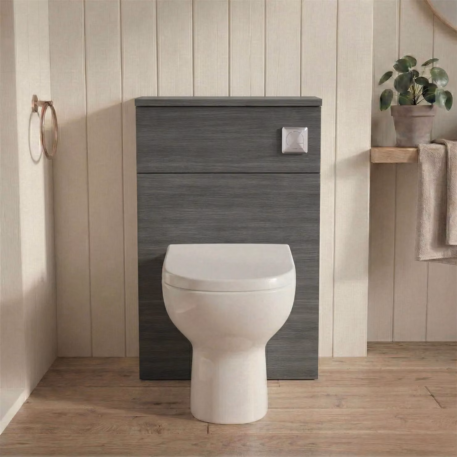 Balterley Contemporary Compact WC Toilet Unit in Anthracite Grey, W: 50 cm, H: 81.8 cm – 3