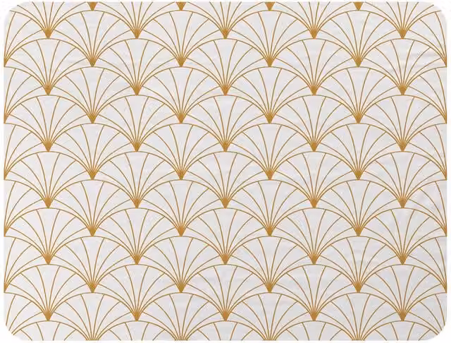 Benjamin Tate Design Gold Shells Fleece Blanket in Gold and Sand, W/H: 120 x 150 cm – 2