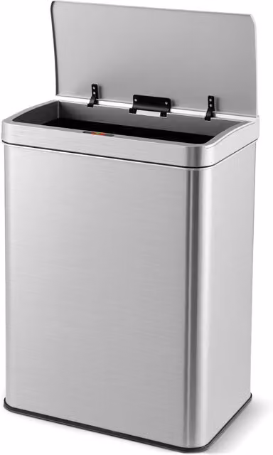 Costway 53L Automatic Trash Can in Silver