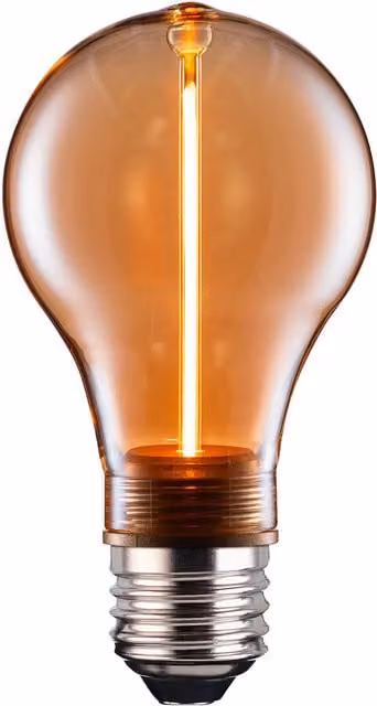 TCP Amber Classic LED Filament Bulb, E27, 110L, Warm White