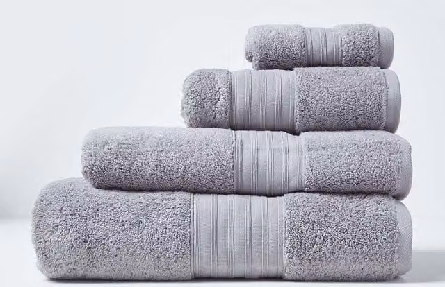 Homescapes Grey Supima Cotton Bath Sheet