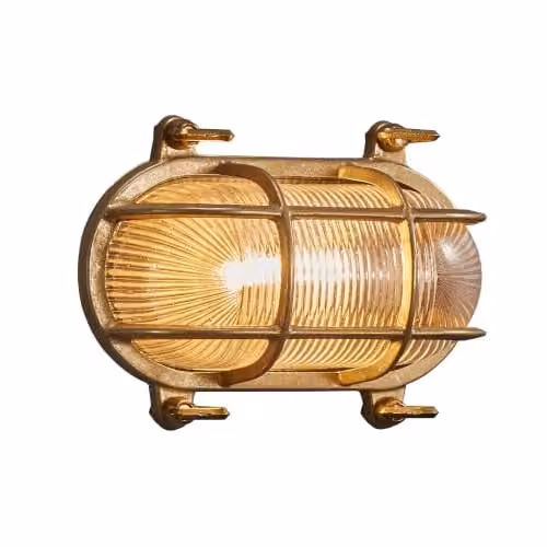 Nordlux Helford Outdoor Wall Light in Brass with E27 Bulb Socket and IP64 Rating