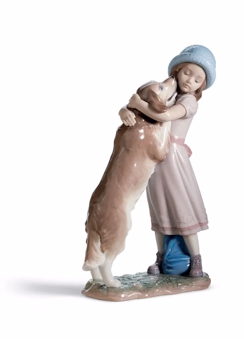 Lladró A Warm Welcome Multicolour Porcelain Dog Figurine