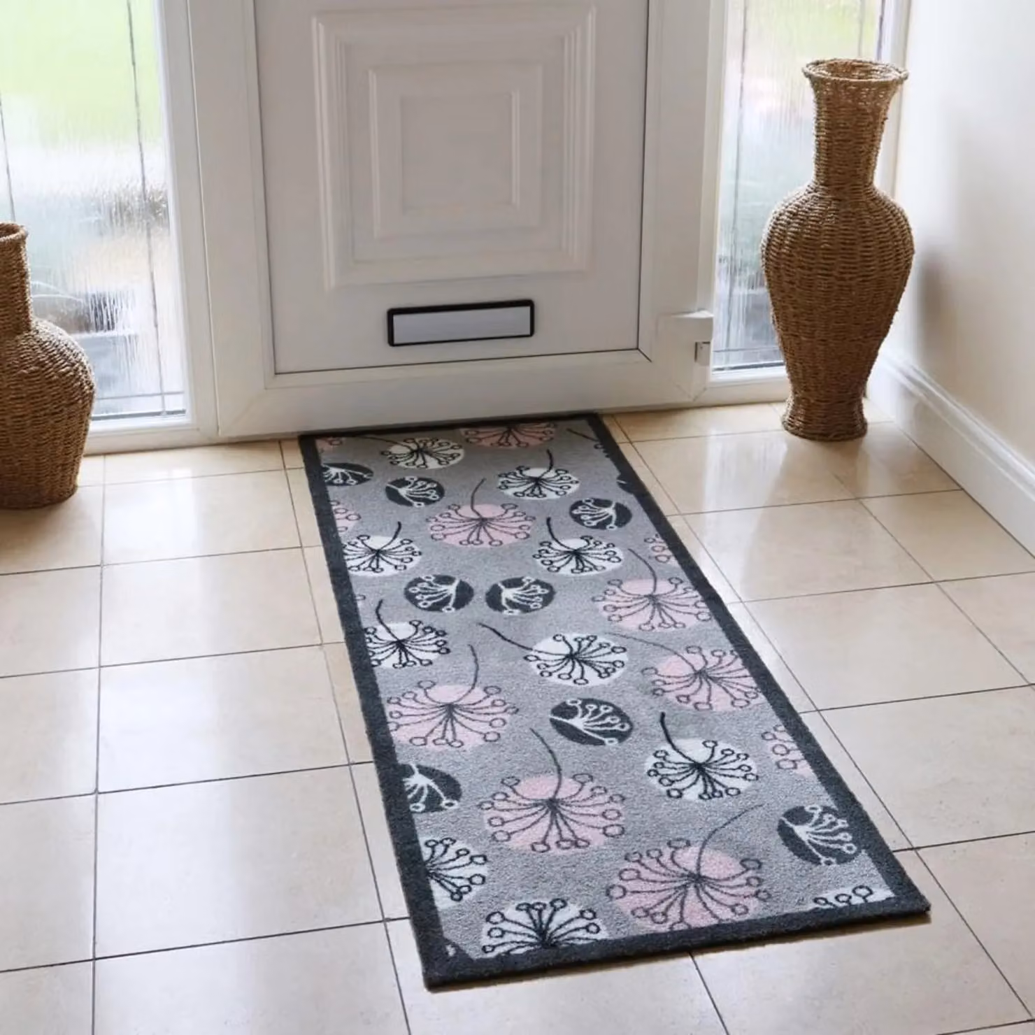 MantraRaj Grey Mega Doormat and Absorbent Carpet Runner, W/D/H: 50 x 75 x 1 cm – 2