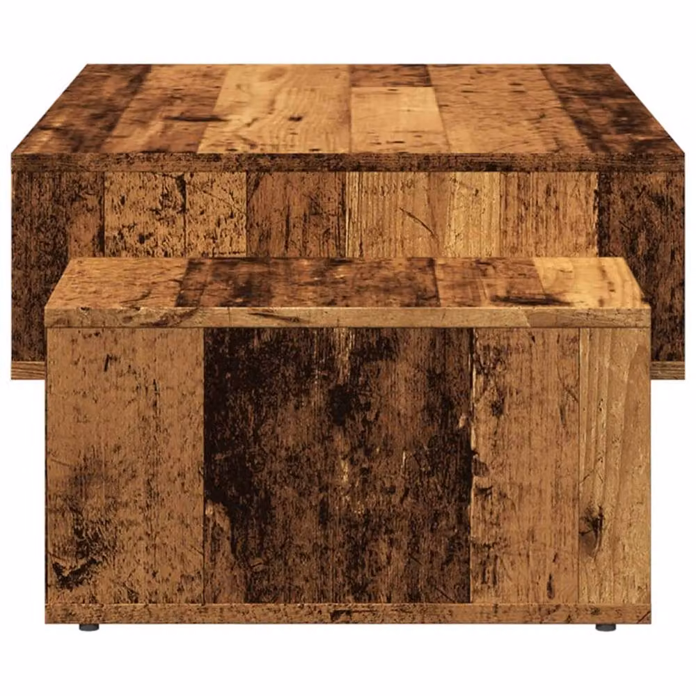 Berkfield Home Old Wood Coffee Table in Brown, W/D/H: 105 x 55 x 32 cm – 4
