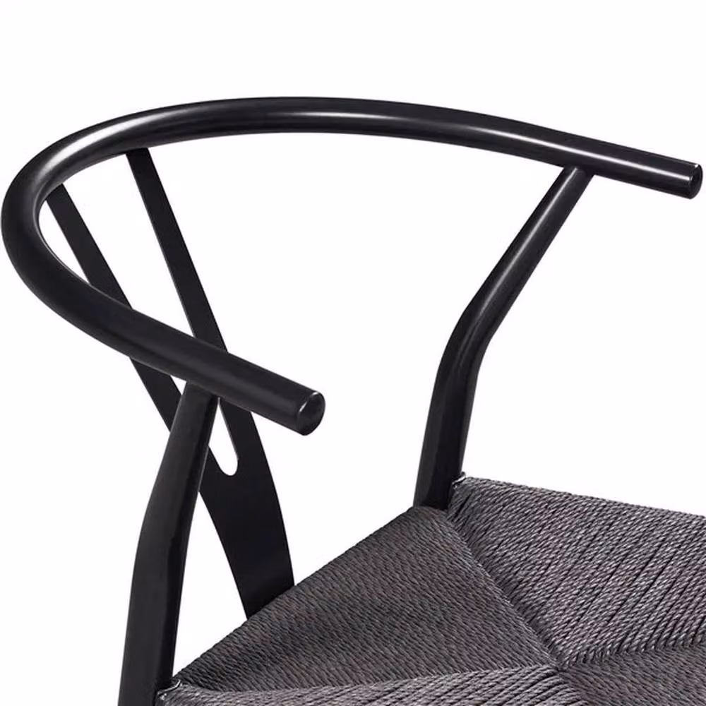 KORVIXA Modern Black Weave Arm Chair W/D/H: 100 x 100 x 73.5 cm – 4