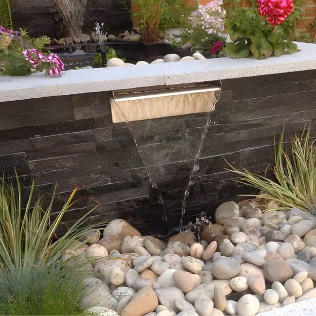 Primrose Cascade Waterfall Stainless Steel Sheer Descent Rear Supply in Silver