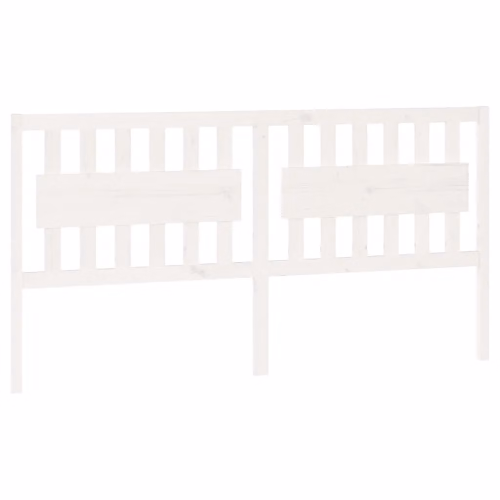 Berkfield Home White Solid Wood Pine Bed Headboard, W: 185.5 cm, D: 4 cm, H: 100 cm – 2
