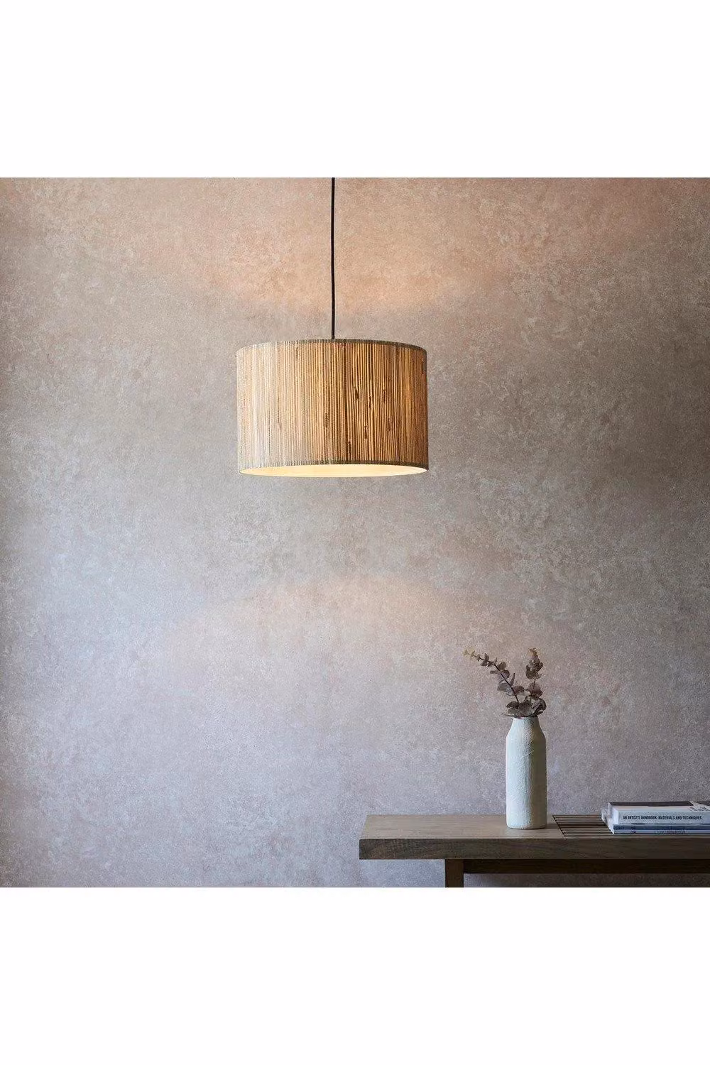 Netlighting Longshore Single Pendant Ceiling Lamp in Natural Seagrass and Matt Black – 2